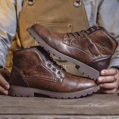 Aaron™ | Klasiskas ādas kurpes vintage stilā ar akcentiem