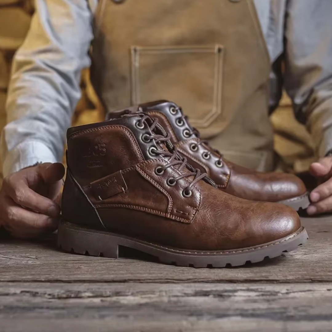 Aaron™ | Klasiskas ādas kurpes vintage stilā ar akcentiem