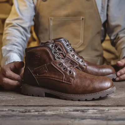 Aaron™ | Klasiskas ādas kurpes vintage stilā ar akcentiem