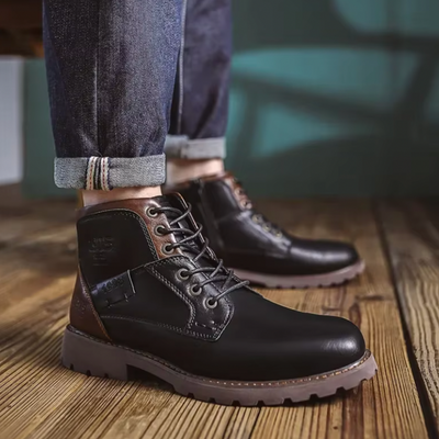 Aaron™ | Klasiskas ādas kurpes vintage stilā ar akcentiem