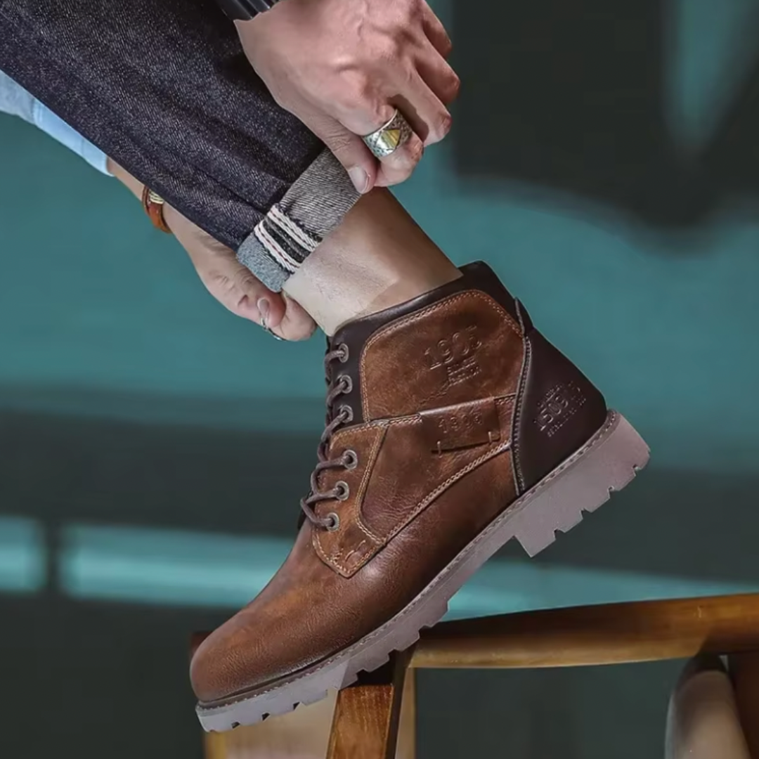 Aaron™ | Klasiskas ādas kurpes vintage stilā ar akcentiem