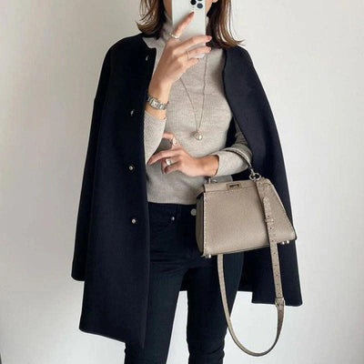 Amelia™ | Eleganta villane un mohair mētelis