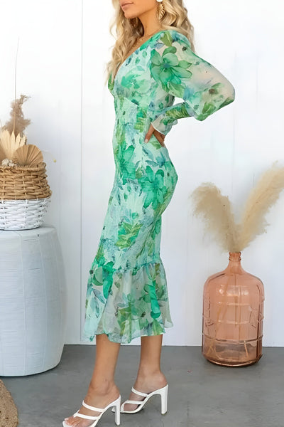 Ynne™ - Eleganta ziedu kleita