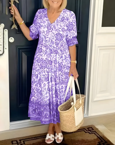 Tiva™ - Eleganta ziedu kleita