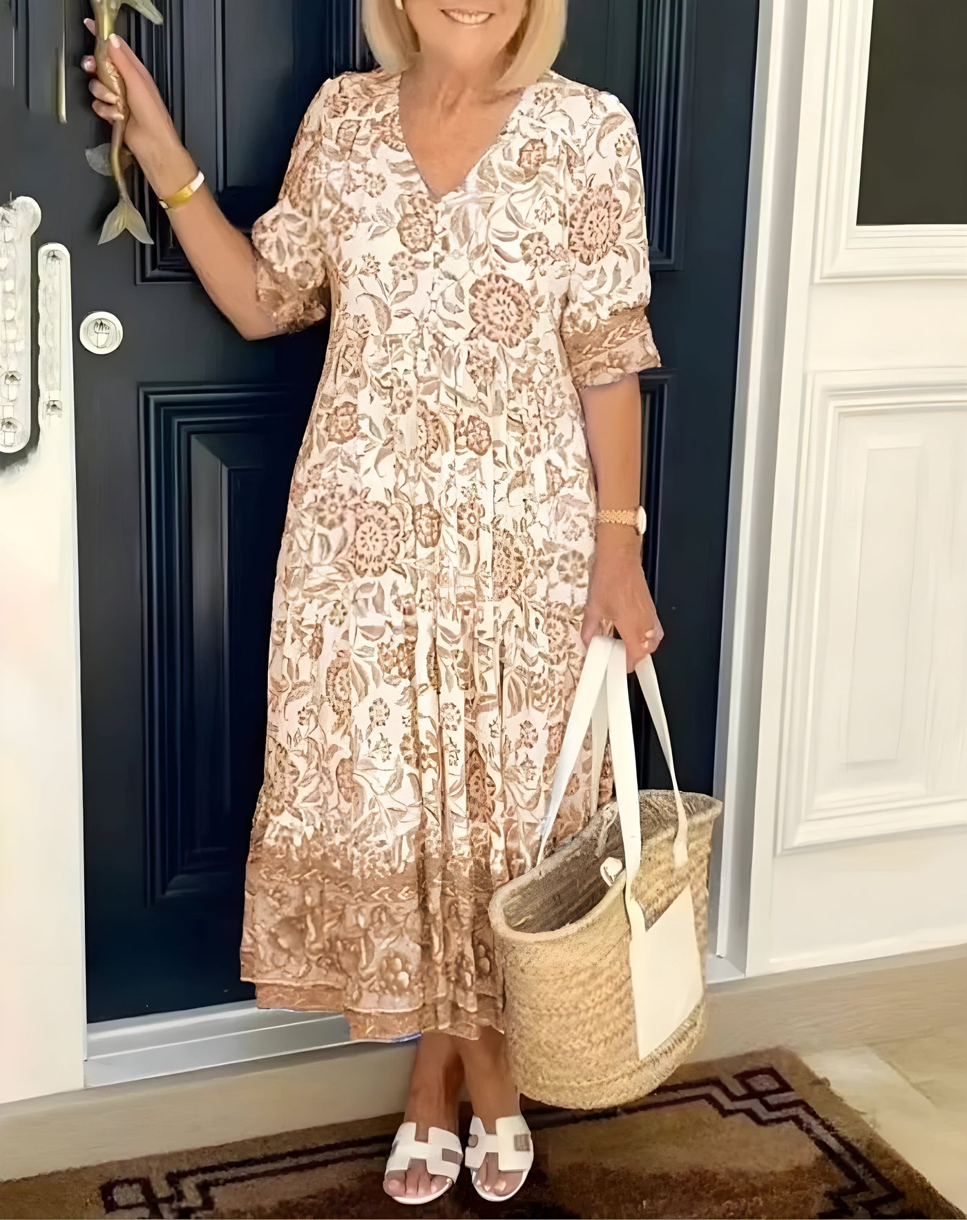 Tiva™ - Eleganta ziedu kleita