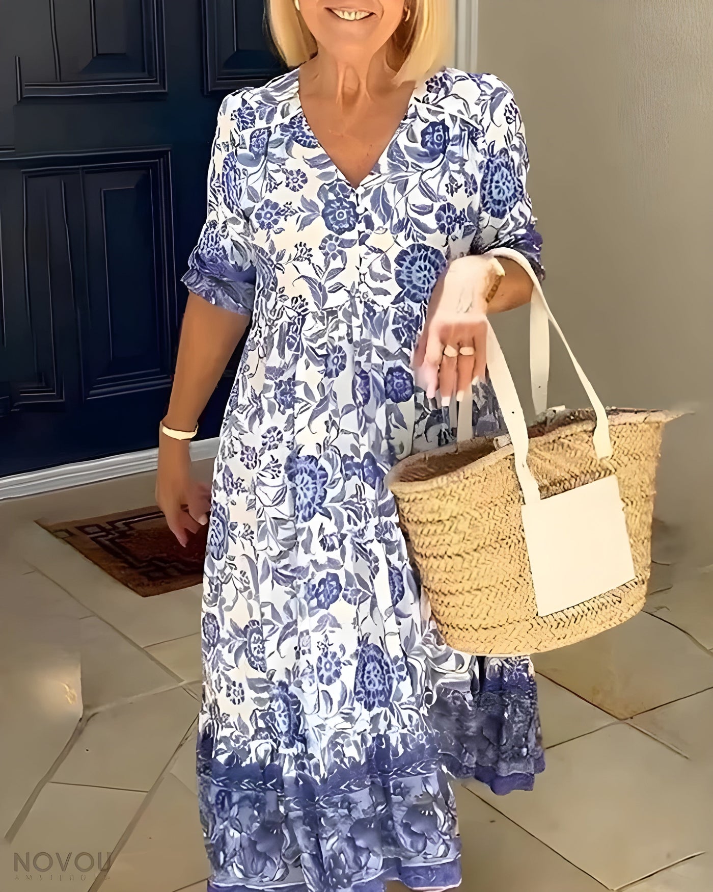 Tiva™ - Eleganta ziedu kleita